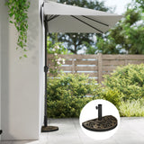 Base parapluie patio demi-rond résine 20 lbs 20