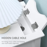 Flip Top End Table, Side Table with Storage Shelf and Cable Management