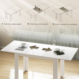 Modern Extendable Dining Table, 55.1 x 31.5 in, for 6-8 People