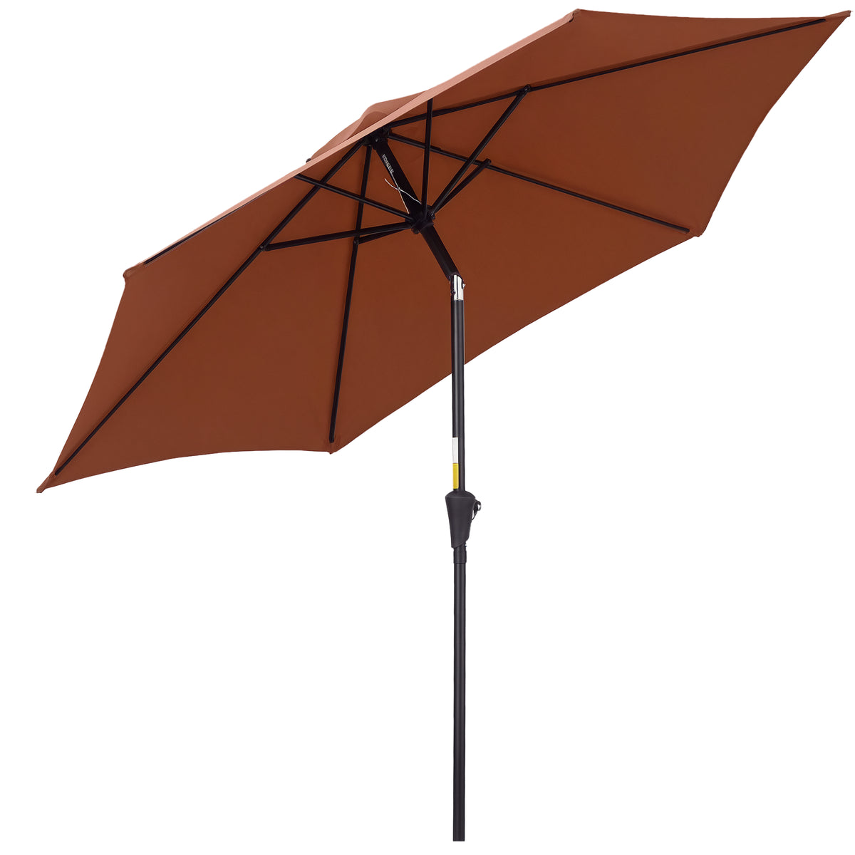 8.5FT Patio Umbrella, Round Garden Parasol with 6 Ribs, Market Sunshade Tilt Canopy w/ Crank Handle for Outdoor