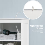 Tall Bathroom Storage Cabinet, Free Standing Bathroom Cabinet Slim Side Organizer w/ 3-Tier Open Shelf, and Drawer