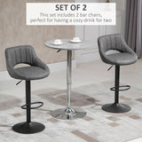 Bar Stools Set of 2, Swivel Counter Height Barstools with Adjustable Height and Cutout Back, Faux Leather Upholstered Bar Chairs with Round Metal Base and Footrest