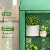 Portable Mini Greenhouse Green House with 3 Tier Shelves