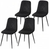 Dining Chairs Set of 4, Upholstered Dining Room Chairs with Steel Legs