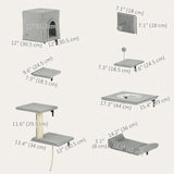 Ensemble de 7 tablettes murales pour chats, lit et balle