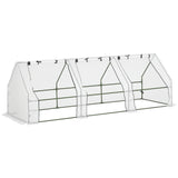 6' x 3' x 3' Portable Tunnel Greenhouse Outdoor Garden Mini with Large Zipper Doors & Water/UV PE Cover