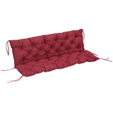 Porch Swing Cushion Garden Bench Cushion with Backrest, Non-Slip 3-Seater Soft Pad, 59.1