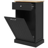 Kitchen Tilt Out Trash Bin Cabinet, Trash Can Holder with Drawer