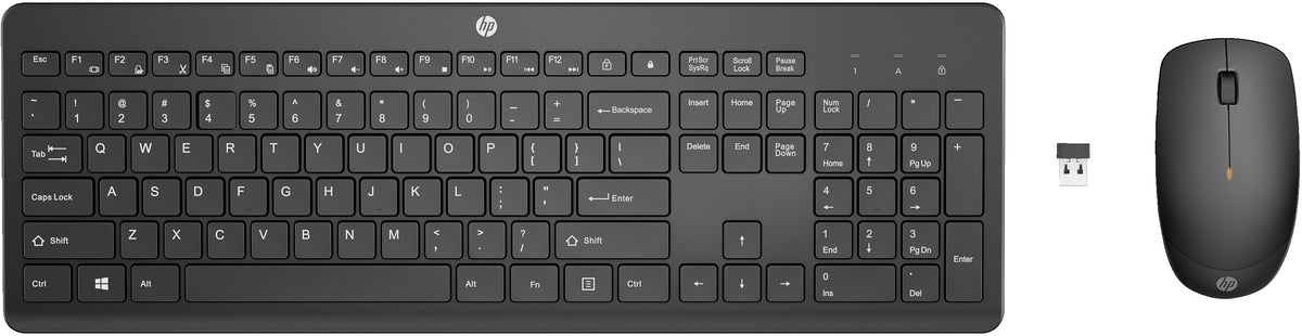 Ensemble clavier et souris sans fil HP 235 - Noir
