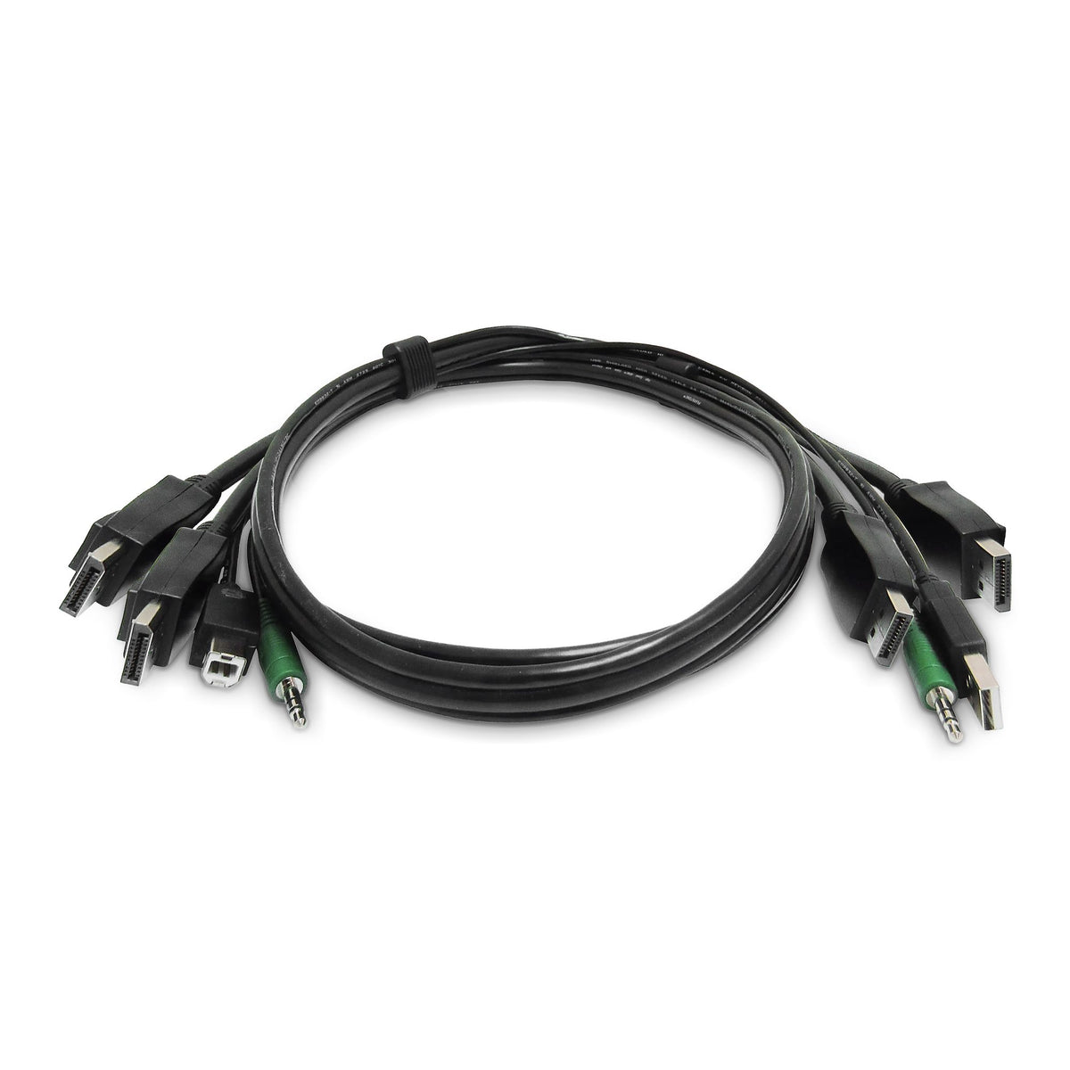 StarTech.com 6ft (1.8m) Dual-DisplayPort KVM Cable, 2x USB A to B, 3.5