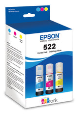 Epson T522520-S Original Ink Bottles - Cyan/Magenta/Yellow