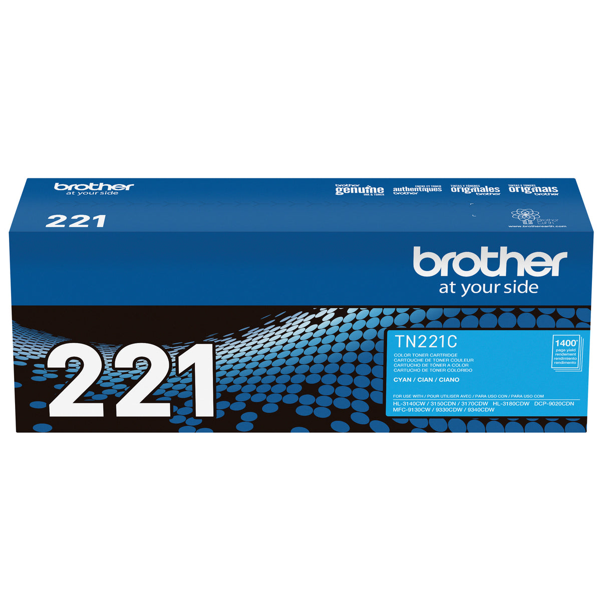 Cartouche de toner cyan Brother TN-221C - 1400 pages