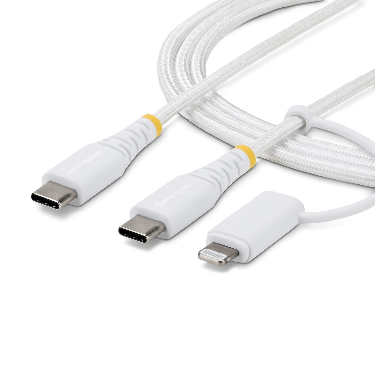 StarTech.com Câble de recharge USB-C renforcé 2-en-1 1m (3pi) avec Lightnin