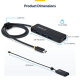 Hub USB-C 4 ports StarTech.com, 5Gbps, alimenté par bus, USB-C vers 4x USB-A M