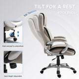 Ergonomic Office Chair PU Leather Executive on Rolling Wheels Task Computer Height Adjustable Swivel Ergonomic