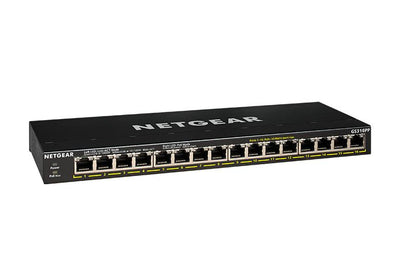 16-Port Gig Unmanaged PoE+with