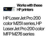 131A CARTOUCHE TONER JAUNE CAP STD POUR LASERJET PRO 200 M251/MFP M2