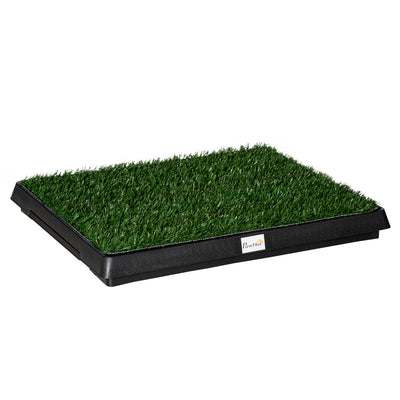 Dog Grass Pad with Tray, Doggy Bathroom Toilet Potty Tray Indoor Outdoor Puppy Potty Training (51 x 63 CM)