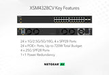 NETGEAR M4350-24X4V Ethernet 10G géré L3 (100/1000/10000) Alimentation