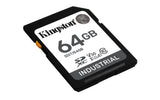 Kingston 64GB SDXC Industrial Memory Card UHS-I U3 V30