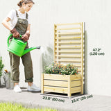 Wooden Raised Garden Bed with Trellis