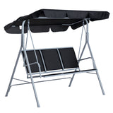 3-Seater Patio Swing, Outdoor Swing Chair, A Frame Porch Swing with Canopy Garden Hammock Glider Bed