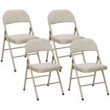 Set of 4 Metal Foldable Chairs