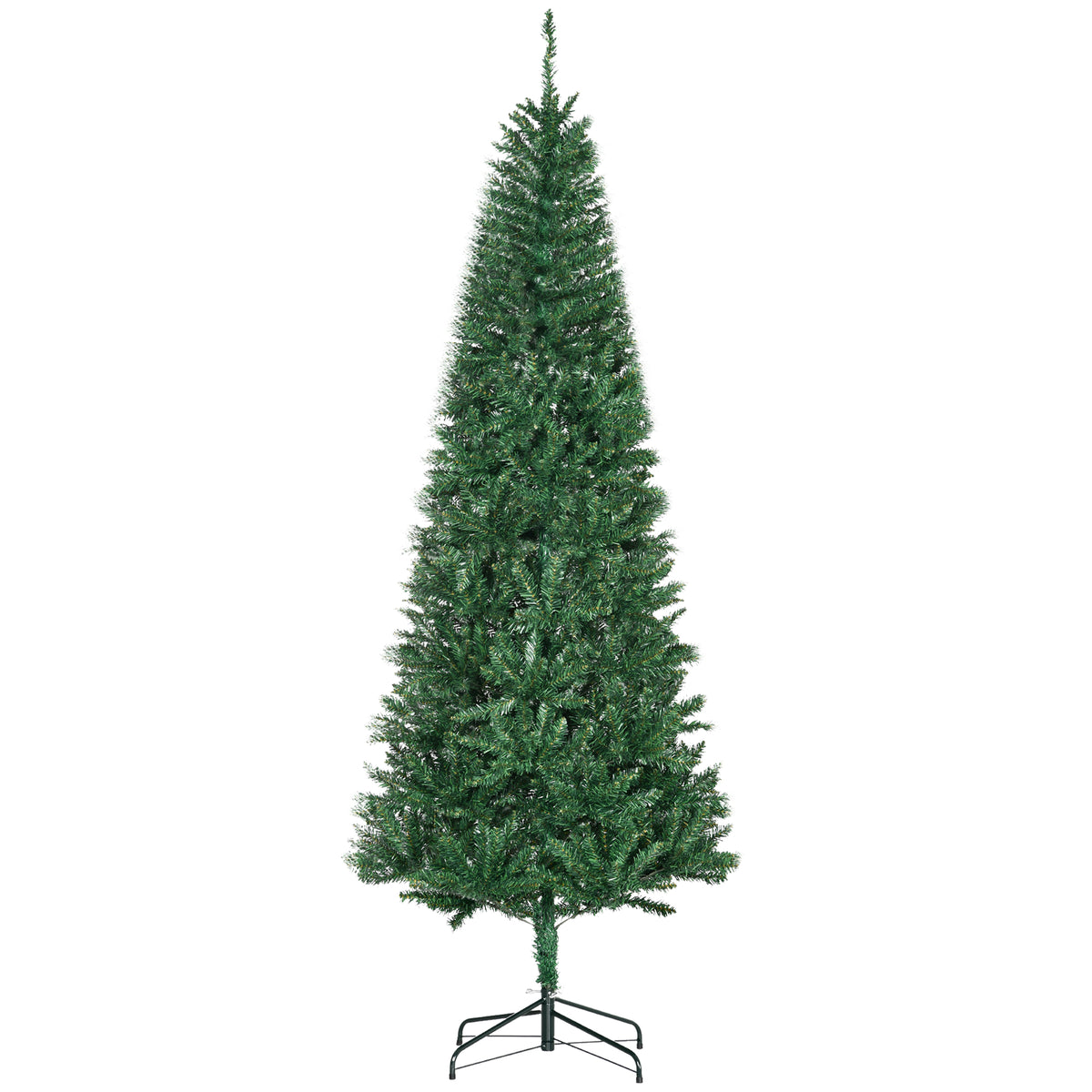 6.9ft Artificial Christmas Tree w/ Metal Stand Spruce Branch Tips