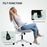 Ergonomic Office Chair, Swivel Desk Chair with Adjustable Lumbar Support and Height, Wheels