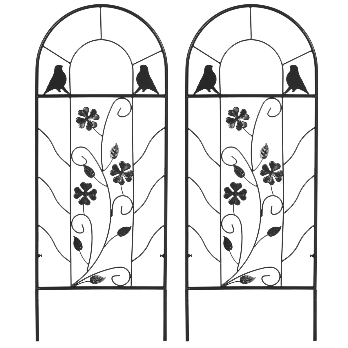2 Pack Outdoor Metal Garden Trellis, 39