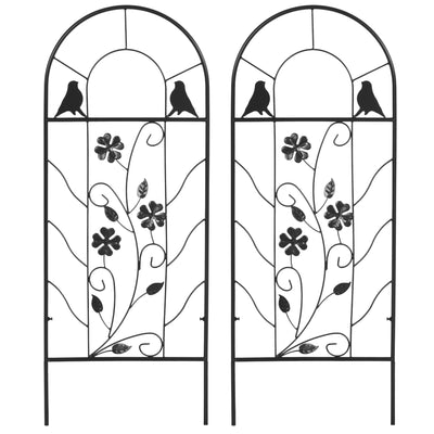 2 Pack Outdoor Metal Garden Trellis, 39