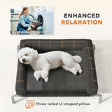 Lit pour chien surélevé, couchette portable pour chien avec mailles respirantes