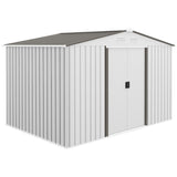 9.1'x6.4'x6.3' Garden Storage Shed w/ Foundation Kit Metal Tool Storage House w/ Double Doors