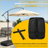 Cantilever Offset Umbrella Base Portable Square Parasol Weights with Wheels