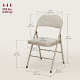 Set of 6 Metal Foldable Chairs