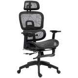 Mesh Office Chair with 3D Armrest, High Back Desk Chair with Lumbar Support, 135° Reclining, Adjustable Headrest