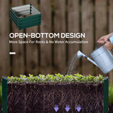 2' x 2' x 1' 2-Pieces Raised Garden Bed with Galvanised Steel Frame for Vegetables