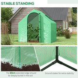 6 x 3.3 x 5.5ft Walk-in Garden Greenhouse with Door & Top Window, Outdoor Hot House Growing Tent with Steel Frame & PE Cover