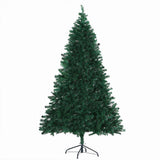 Sapin de Noël artificiel blanc de 2,1 m avec 1230 branches et support métallique