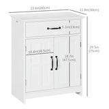Bathroom Storage, Bathroom Cabinet with 2 Doors, Adjustable Shelves for Living Room Kitchen, 23.6