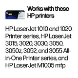 Black Toner Cart F/ 1010 1012 1020 1022 3015 3020 3030 - 2K YLD