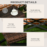 Table d'appoint patio en rotin