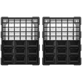 Plastic 39 Drawer Parts Organiser Wall Mount Storage Cabinet for Small Nuts Bolts Tool Set of 2