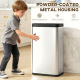 Poubelle capteur 12 gallons (45 L), acier inoxydable sans traces de doigts