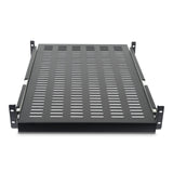 StarTech.com UNISLDSHF19 2U Sliding Rack Shelf, 50lb Capacity