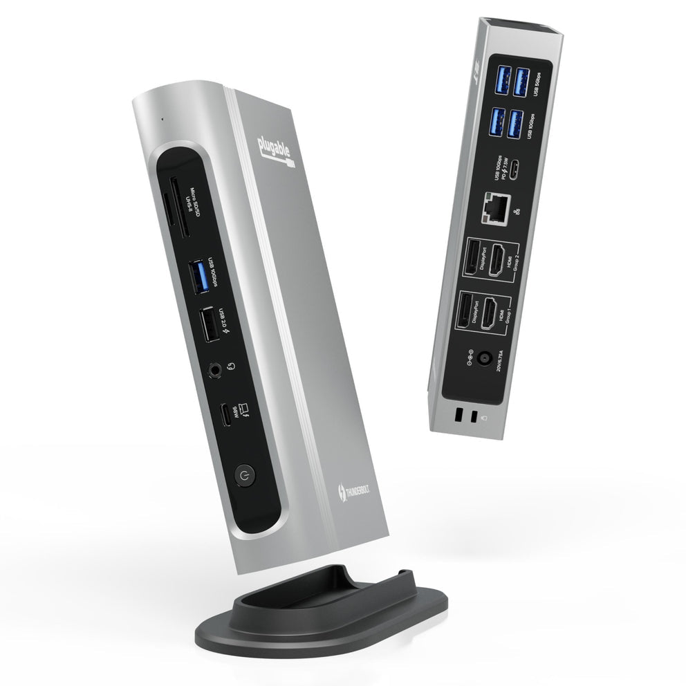 Plugable TBT4 Quad Dock 100W Thunderbolt 4 Quad Docking Station