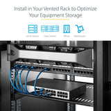 StarTech.com Paquet de 2 tablettes de montage en rack 1U, Console cantilever ventilée