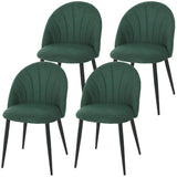 Ensemble de 4 chaises de salle à manger modernes, chaises de salle à manger rembourrées avec pieds en métal, siège rembourré