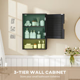 Bathroom Cabinet, Wall Mounted Storage Cabinet with Adjustable Shelves, 40 x 20 x 60 cm
