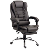 Ergonomic Office Chair with Back Support, PU leather Executive Office Chair with High Back, Retractable Footrest